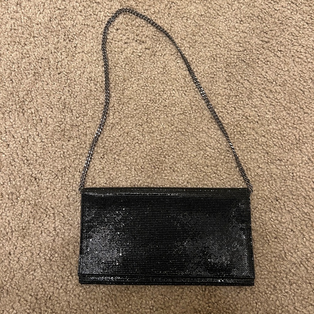 Express black rhinestone purse
